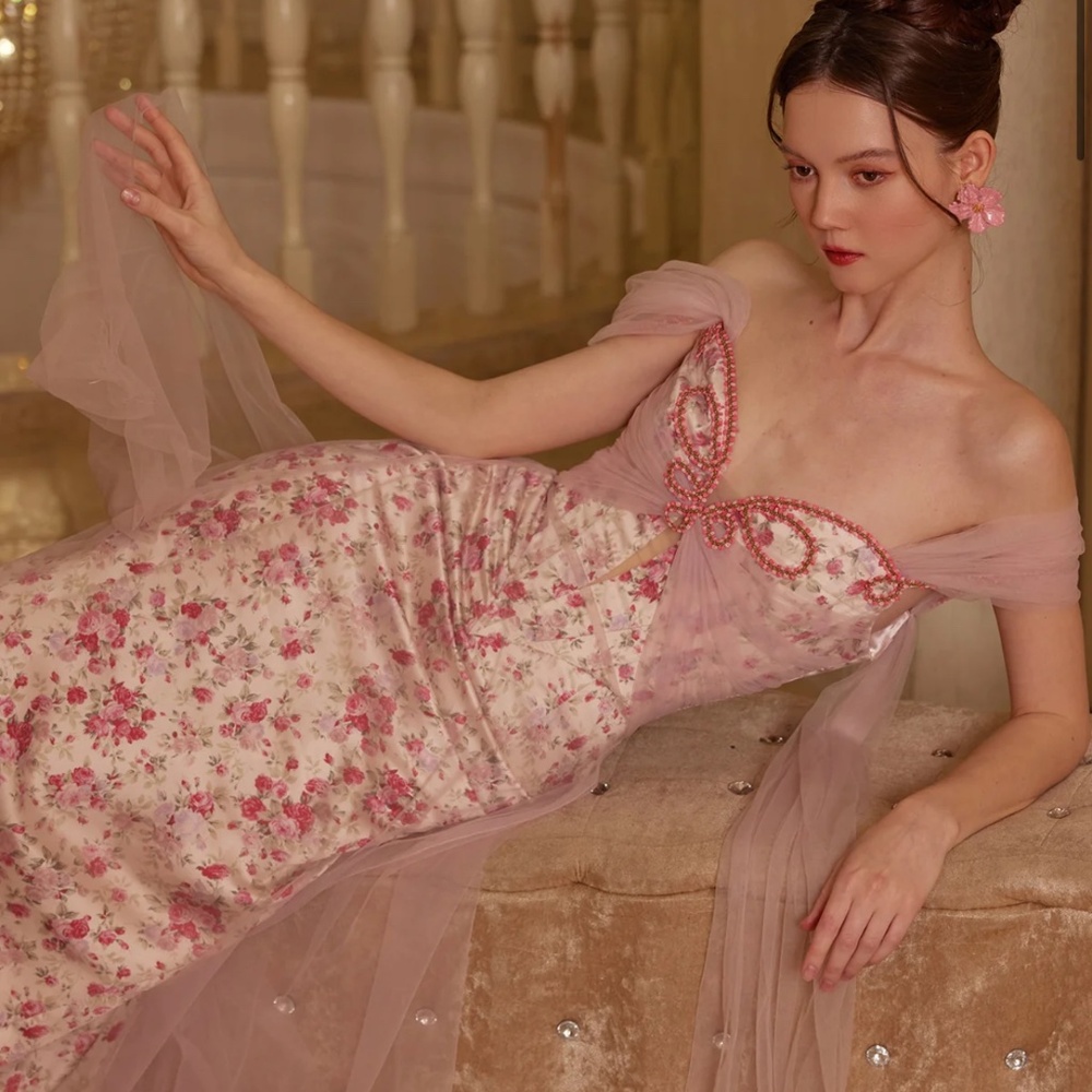 LACEMADE Floral disc Fairy Corset dress
